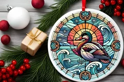 Round Christmas Ornament Sublimation|Clipart Product Image 1