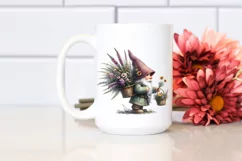 Detailed Gnome Heather Bouquet Basket | Sublimation | Product Image 2