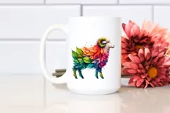 Abstract Vibrant Lamb made of , PNG Product Image 2