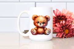 Colorful Old Plush Bear | Watercolor Clipart Product Image 2
