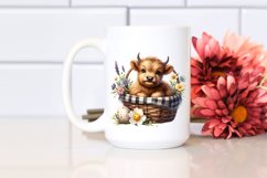 Baby Highland Cow Egg Basket | Sublimation | Clipart Product Image 2