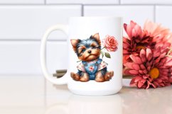 Baby Yorkshire Terrier White Background Clipart Product Image 2