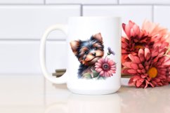 Baby Yorkshire Terrier White Background Clipart Product Image 2