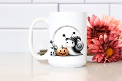 Cute Baby Snail Retro Halloween PNG Product Image 2