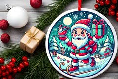 Round Christmas Ornament Sublimation|Clipart Product Image 2