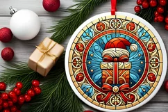 Round Christmas Ornament Sublimation|Clipart Product Image 1