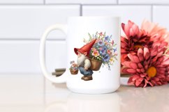 Small Gnome Lobelia Bouquet | Sublimation | Clipart Product Image 2