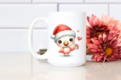 Expressive Flamingo with Santa Hat, Summer PNG Product Image 2
