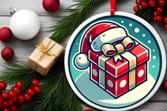 Round Christmas Ornament Sublimation|Clipart Product Image 1