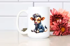 Sitting Baby Cow PNG Product Image 2