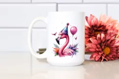 Whimsical Flowers,Flamingo Party Hat | Clipart Product Image 2