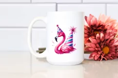 Whimsical Flowers,Flamingo Party Hat | Clipart Product Image 2