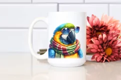 Vibrant Macaw with Scarf and Sunglasses | Sublimation | Product Image 2