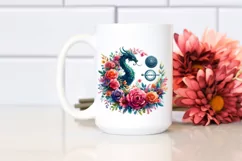 Artistic Seal Retro Vibrant Watercolor Flowers Product Image 2