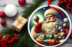 Round Christmas Ornament Sublimation|Clipart Product Image 2