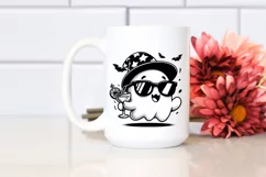 Cute Ghost with Purse Holding Cocktail PNG Product Image 2