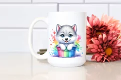 Colorful Wolf | Sublimation | Clipart Product Image 2