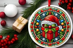 Round Christmas Ornament Sublimation|Clipart Product Image 1