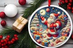 Round Christmas Ornament Sublimation|Clipart Product Image 2