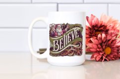 Retro Believe Christmas Png Product Image 2