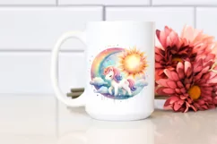 Colorful Baby Fox Sitting | Sublimation | Clipart Product Image 2