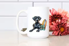 Great Dane on Beach at Sunset | Sublimation | Clipart Product Image 2