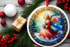 Round Christmas Ornament Sublimation|Clipart Product Image 1