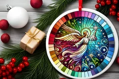 Round Christmas Ornament Sublimation|Clipart Product Image 1