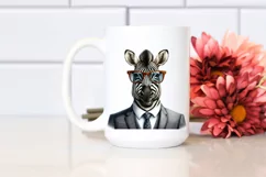 Detailed Zebra with Retro es | Sublimation | Clipart Product Image 2