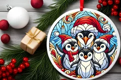 Round Christmas Ornament Sublimation|Clipart Product Image 1