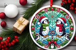 Round Christmas Ornament Sublimation|Clipart Product Image 1