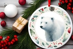 Polar Bear Round Ornament PNG Product Image 2
