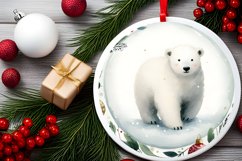 Polar Bear Round Ornament PNG Product Image 2
