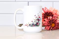 Centered Wild Flowers in Vibrant Frame | Clipart Product Image 2