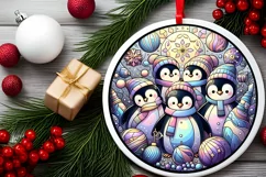 Round Christmas Ornament Sublimation|Clipart Product Image 2