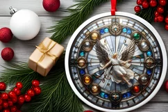 Round Christmas Ornament Sublimation|Clipart Product Image 1
