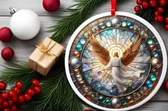 Round Christmas Ornament Sublimation|Clipart Product Image 1