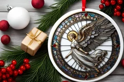 Round Christmas Ornament Sublimation|Clipart Product Image 1