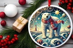 Round Christmas Ornament Sublimation|Clipart Product Image 2