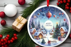 Cheerful Hearts Christmas Scene PNG Product Image 2