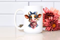 Cow Large Goofy Housewife Bandana Cow Clipart Product Image 2