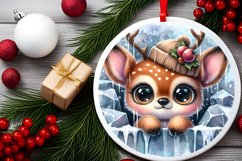 Round Christmas Ornament Sublimation|Clipart Product Image 2