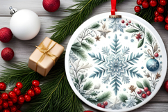 Round Christmass Ornament PNG Product Image 2