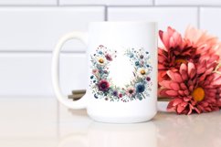 Centered Wild Flowers in Bold Frame | Clipart Product Image 2