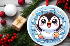 Round Christmas Ornament Sublimation|Clipart Product Image 2