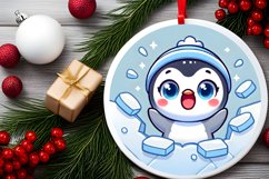 Round Christmas Ornament Sublimation|Clipart Product Image 2