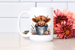 Cute Baby Cat with Wooden Bucket PNG Product Image 2