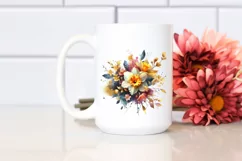 Vibrant Bouquet with Daffodil | Sublimation | Clipart Product Image 2