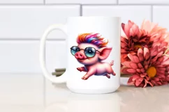 Cute Baby Pig Running PNG Product Image 2