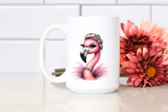 funny flamingo portrait clipart Product Image 2